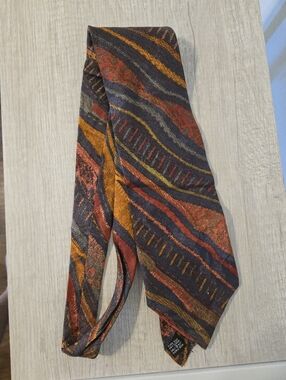Vintage Coogi Australia Mens Silk Necktie Multicolored Classic Design